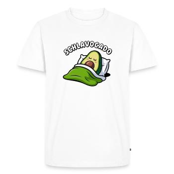 Schlavocado Kawaii Avocado Sleeping Pun - Men's Premium Organic T-Shirt - white - Front - Nico (187cm)