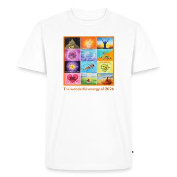 YearEnergy Picture 2025 - Sonja von Staden - Men's Premium Organic T-Shirt - white - Front - Nico (187cm)