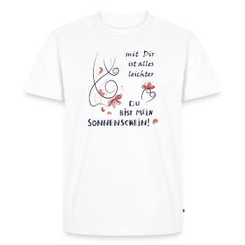 Tu es mon rayon de soleil - T-shirt Premium bio Homme - blanc - Devant - Nico (187cm)