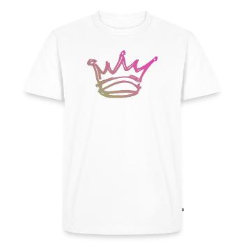 Croquis de couronne en dégradé - T-shirt Premium bio Homme - blanc - Devant - Nico (187cm)