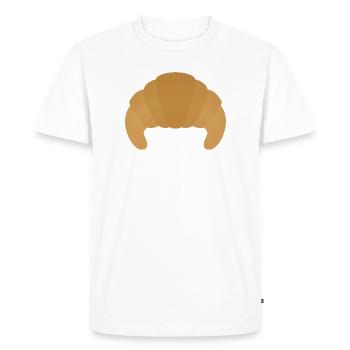 Croissant Pastry - Men's Premium Organic T-Shirt - white - Front - Nico (187cm)