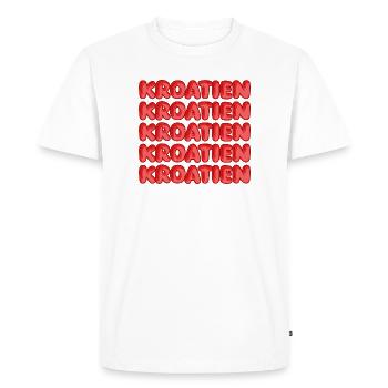 Cadeau pour la Croatie - T-shirt Premium bio Homme - blanc - Devant - Nico (187cm)