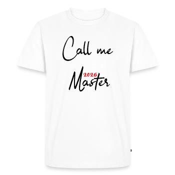 Master 2026 Diplôme - T-shirt Premium bio Homme - blanc - Devant - Nico (187cm)