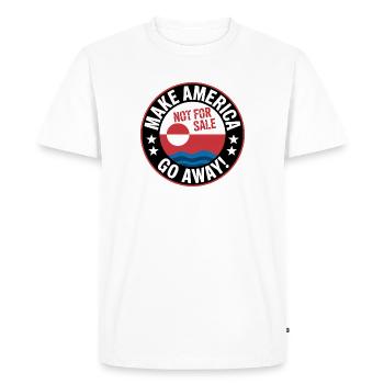 Greenland is not for Sale! - Greenland / Grønland  - Men's Premium Organic T-Shirt - white - Front - Nico (187cm)