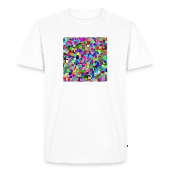 Carrés colorés - T-shirt Premium bio Homme - blanc - Devant - Nico (187cm)