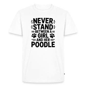 Paroles de caniche Caniche Cadeau drôle de caniche - T-shirt Premium bio Homme - blanc - Devant - Nico (187cm)