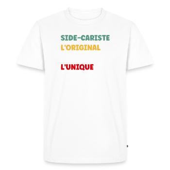 Sidecariste Original Unique - T-shirt Premium bio Homme - blanc - Devant - Nico (187cm)