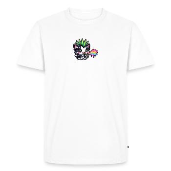 Peintures en aérosol Punk Kitten Neon - T-shirt Premium bio Homme - blanc - Devant - Nico (187cm)