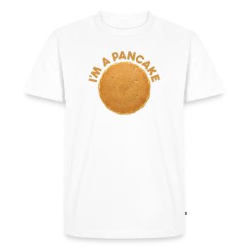 Je suis un déguisé de pancake Petit-déjeuner Halloween - T-shirt Premium bio Homme - blanc - Devant - Nico (187cm)