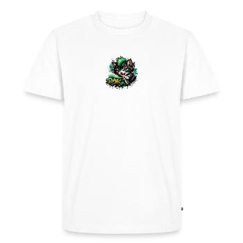 Graffiti Spray pour chats Art néon - T-shirt Premium bio Homme - blanc - Devant - Nico (187cm)