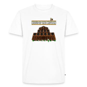 Musique Dub Reggae - T-shirt Premium bio Homme - blanc - Devant - Nico (187cm)