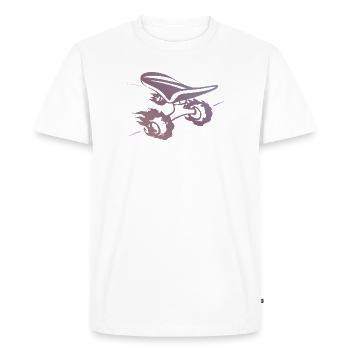 Gradient skateboard Silhouette Ride - Men's Premium Organic T-Shirt - white - Front - Nico (187cm)