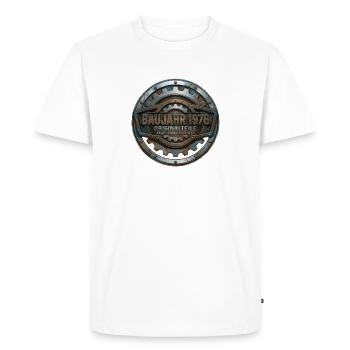 Year of manufacture 1976 – original parts 50th birthday man - Men's Premium Organic T-Shirt - white - Front - Nico (187cm)