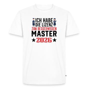 Master 2026 Diplôme - T-shirt Premium bio Homme - blanc - Devant - Nico (187cm)
