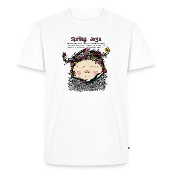 Nain de la joie du printemps – Illustration de nature douillette - T-shirt Premium bio Homme - blanc - Devant - Nico (187cm)