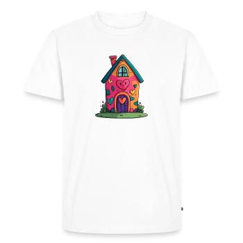 Herzhaus Farbtraum - T-shirt Premium bio Homme - blanc - Devant - Nico (187cm)