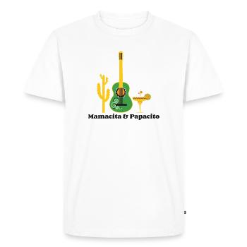 Mamacita Papacito Guitar Fiesta - Men's Premium Organic T-Shirt - white - Front - Nico (187cm)