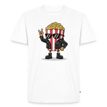Popcorn Costume Carnival Rock Music Retro - Men's Premium Organic T-Shirt - white - Front - Nico (187cm)