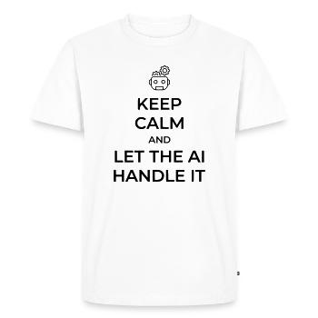 Let AI Handle It - Sarcastic Tech Joke - Men's Premium Organic T-Shirt - white - Front - Nico (187cm)