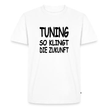tuning - Men's Premium Organic T-Shirt - white - Front - Nico (187cm)