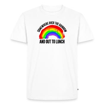 Rainbow Signet - Men's Premium Organic T-Shirt - white - Front - Nico (187cm)