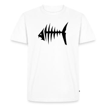 Piranha Fish - Men's Premium Organic T-Shirt - white - Front - Nico (187cm)