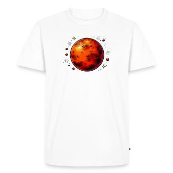 Red Planet Mars - Men's Premium Organic T-Shirt - white - Front - Nico (187cm)