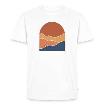 Couches de l’Horizon Chaud - T-shirt Premium bio Homme - blanc - Devant - Nico (187cm)
