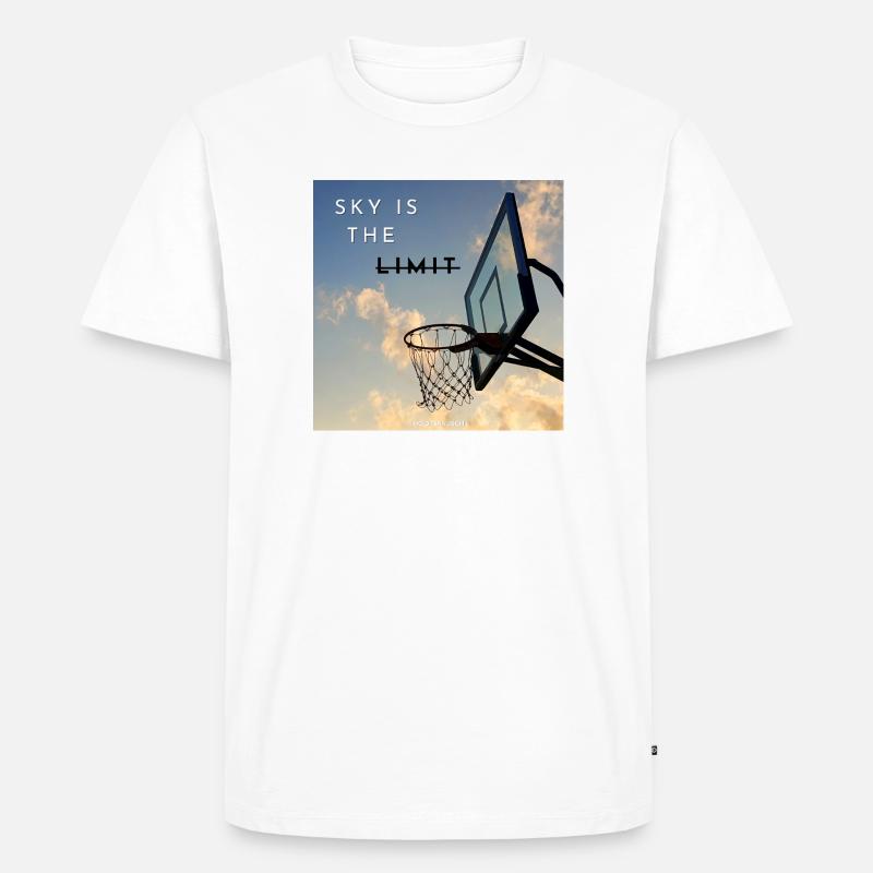 Sky Is The Limit Hoops - Männer Premium Bio T-Shirt - Weiß