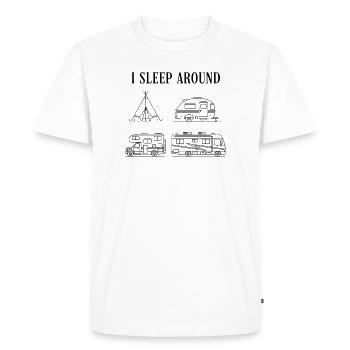 Je dors sur le camping-car de road trip - T-shirt Premium bio Homme - blanc - Devant - Nico (187cm)