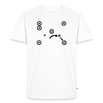 Stratégie des entraîneurs tactiques de football - T-shirt Premium bio Homme - blanc - Devant - Nico (187cm)