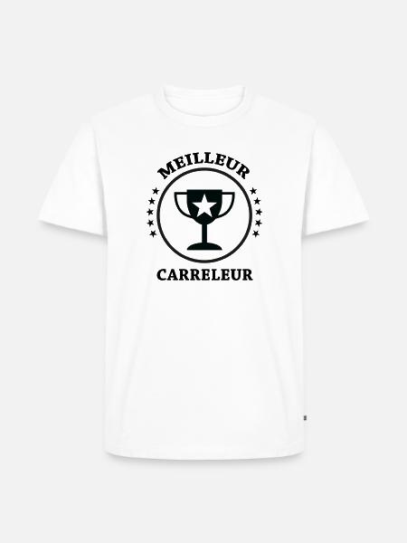 Best Tiler - Men's Premium Organic T-Shirt - white