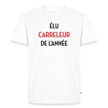 Elected Tiler of the Year - Men's Premium Organic T-Shirt - white - Front - Nico (187cm)