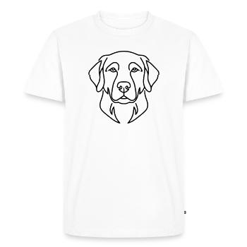 Vecteur de portrait du chien tête de Labrador - T-shirt Premium bio Homme - blanc - Devant - Nico (187cm)