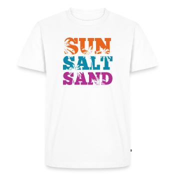 Summertime - Sun Salt and Sand - Men's Premium Organic T-Shirt - white - Front - Nico (187cm)