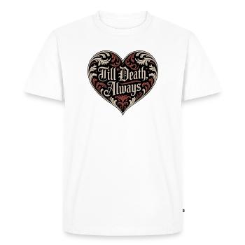 Jusqu’à la mort, toujours - T-shirt Premium bio Homme - blanc - Devant - Nico (187cm)