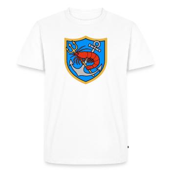 Armoiries du pêcheur de crabe - T-shirt Premium bio Homme - blanc - Devant - Nico (187cm)