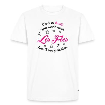 April Birthday - The Fairies Don't Shit! - Men's Premium Organic T-Shirt - white - Front - Nico (187cm)