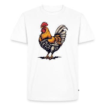 Poulet, poulets, agriculteurs, agriculture - T-shirt Premium bio Homme - blanc - Devant - Nico (187cm)