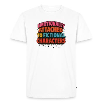 Emotionally Attached to Fictional Characters - Men's Premium Organic T-Shirt - white - Front - Nico (187cm)