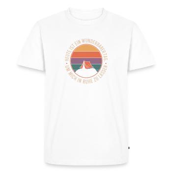 Une journée merveilleuse pour me laisser seule au bureau - T-shirt Premium bio Homme - blanc - Devant - Nico (187cm)