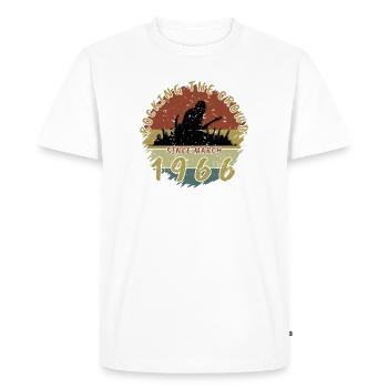 60th Birthday Rocking the crowd GIT 03/1966 - Men's Premium Organic T-Shirt - white - Front - Nico (187cm)