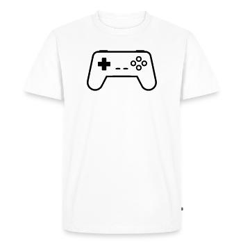 Profil de manette de manette de jeu Vector de jeu - T-shirt Premium bio Homme - blanc - Devant - Nico (187cm)
