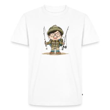 Une bande dessinée Pêcheur Garçon - T-shirt Premium bio Homme - blanc - Devant - Nico (187cm)