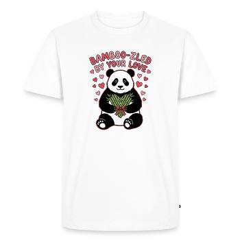 Bafouillé par ton amour, adorable panda Beare Valentine - T-shirt Premium bio Homme - blanc - Devant - Nico (187cm)