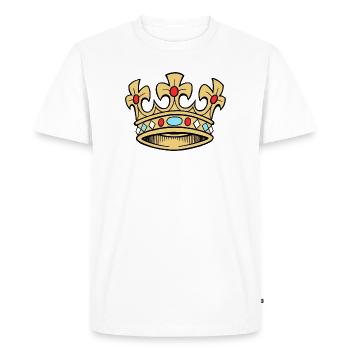 Reine héritière Reine - T-shirt Premium bio Homme - blanc - Devant - Nico (187cm)