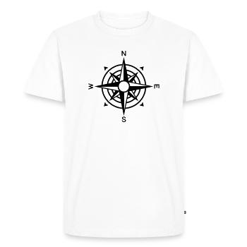 Navigation Rose des vents des vents des Vents des T - T-shirt Premium bio Homme - blanc - Devant - Nico (187cm)