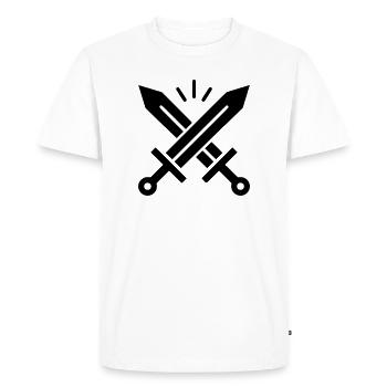 Blason des Épées Croisées - T-shirt Premium bio Homme - blanc - Devant - Nico (187cm)
