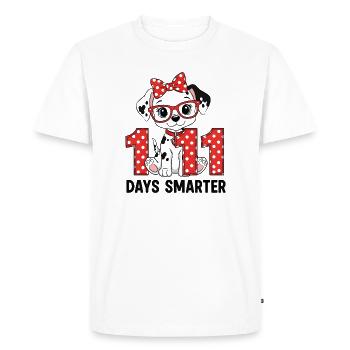 Chien dalmatien 101e jour de l’école 100 jours plus intelligent - T-shirt Premium bio Homme - blanc - Devant - Nico (187cm)