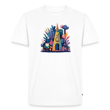 Maison Fantastique Fantasy Color, Jardin Magique - T-shirt Premium bio Homme - blanc - Devant - Nico (187cm)